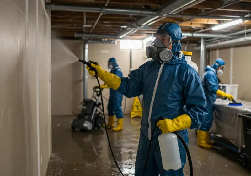 Basement Sanitization and Antimicrobial Treatment process in Georgetown County, SC