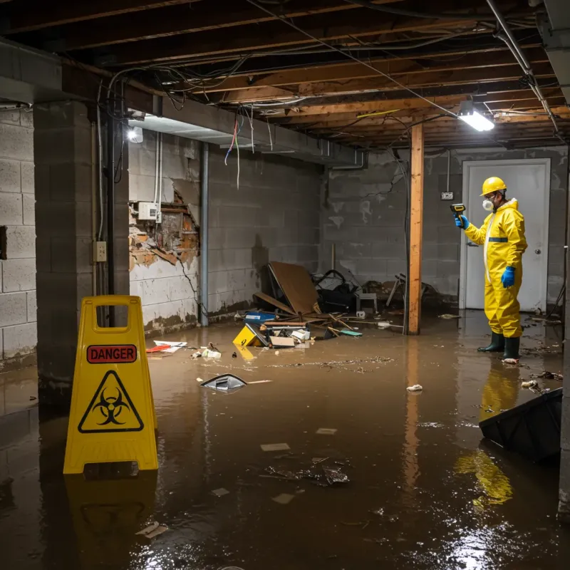 Flooded Basement Electrical Hazard in Georgetown County, SC Property