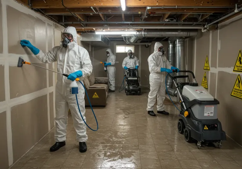 Basement Moisture Removal and Structural Drying process in Georgetown County, SC